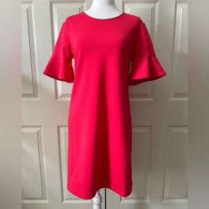 Draper James Bell Sleeve Dress, gold buttons, loose fitting, Medium